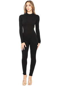 Monica Ribbed Jumpsuit (BLACK)