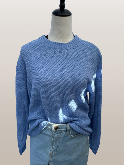 Grace knitted Top (Spring Blue)