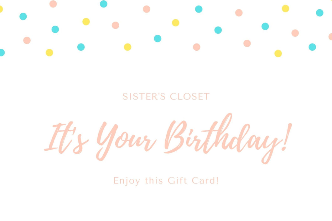 Happy Birthday Gift Card