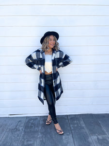 Ashley Long Plaid Shacket