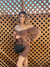 Load image into Gallery viewer, Braelynn Ruched Dress (mocha)
